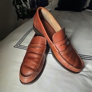 Salvatore Ferragamo British Tan Leather Loafers